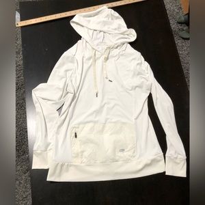 COPY - Marika Tek dry-wik performance hoodie:-white. Size L